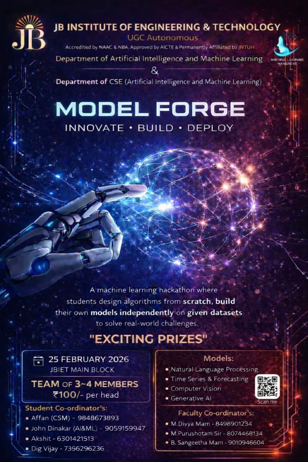 MODEL FORGE 2026 Hackathon Poster